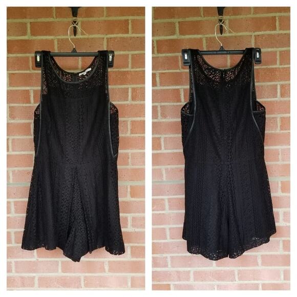 Rebecca Minkoff Marianne Lace Romper w/Piped Trim - Picture 3 of 6